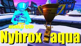 NYHROX & AQUA Fortnite World Cup DUO winner trophy added to Fortnite map | Season X (10) | Fortnite