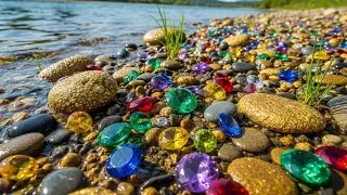This Beach Is Covered in Rainbow Glass Stones 🌊💎
