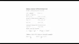 Summary Differentialquotient and rule to derivate polynomical