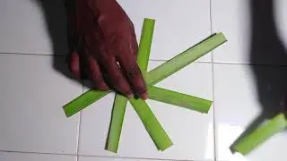 How to make eight wings coconut leaves fan | Coconut Leaf Craft