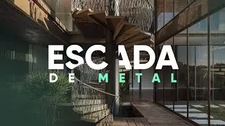 Escada  luxo tipo caracol  | Casa de Metal Brasil