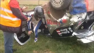 Robert Kubica crash during testing before Rally of Poland ( Rajd Polski wypadek )