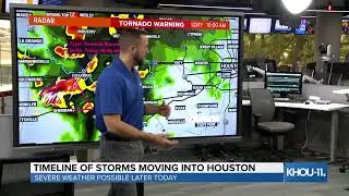 Latest on storms moving into the Houston area