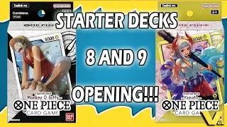 One Piece Card Game Starter Decks 8 and 9 Opening! New Yamato and Luffy Leaders