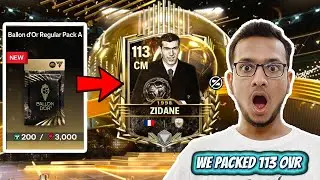 Упакованный 113 ОБЩ ЗИДАН из 3K Gems Ballon d'Or Pack | FC Mobile