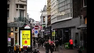 Christmas shopping walking tour, Kalverstraat, Amsterdam, Netherlands, Before #lockdown, ASMR