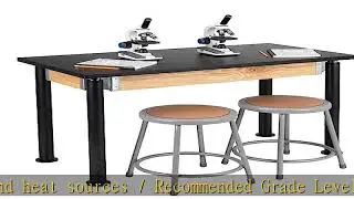 Learniture Adjustable-Height Science Lab Table w/Chemical Resistance Top (24