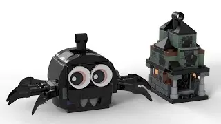 Lego 40493 Spider & Haunted House Pack Speed Build Studio Bricklink LDD by PLegoBB