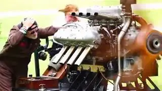 Napier Lion 12 cylinder broad arrow engine at Chateau Impney