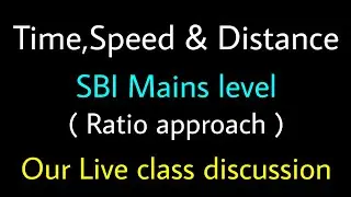 Time , Speed and Distance | SBI Mains Level | Spaarkz Academy - Best Bank Coaching Centre in Madurai
