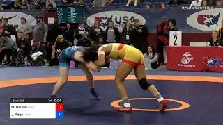 62 Kg Quarterfinal Maya Nelson Sunkist Kids Wrestling Club Vs Jennifer Page Titan Mercury Wrestlin