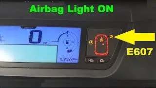 Citroen C4 Picasso Airbag light on error E607. Fault finding and repair.