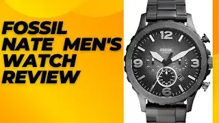 Fossil Nate Men's Watch Review | Oversized Chronograph Dial & Stainless Steel/Leather Band