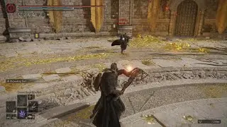 Using the Repeating Crossbow's ash of war Repeating Fire to finish someone. 🏹🔥