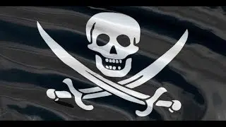 Seamless looping pirate flag with skull and swords | Motion Graphics - Videohive template