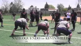 Chicago NFTC DL vs OL 1-on-'s (Part 2)