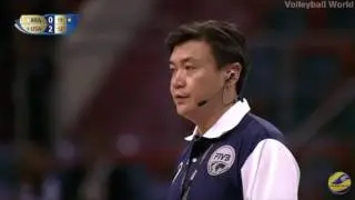 EXAMPLE - Volleyball referee training - reaching over fault