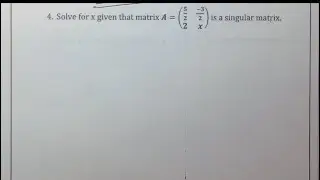 Solve for x in a singular matrix