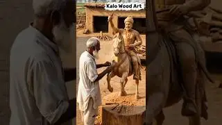 Chhatrapati Shivaji Maharaj Wood Art | Face Carving | Real Handcrafted Art 🇮🇳#woodcarving #shorts