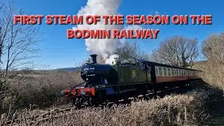 5552 Prairie - First steam of the season on the Bodmin Railway - 2025