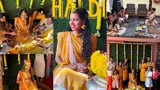 Chaithra Akkana Haldi Vlog 💛| Sisters wedding series EP-3  #haldi #wedding 