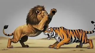 Tiger vs. Lion: Who WINS? 🐅🆚🦁 #shorts#animation#vs