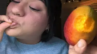 ASMR Eating Mango 🥭 comiendo mango 🥭😍