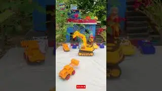 ASMR JCB , mini car, toy car, Telolet basuri truck oleng cat crtoon #asmr #jcb #car #toycar #shorts