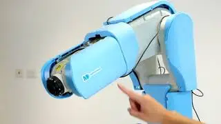 Cobot using industrial robot by wearing skin to avoid operator injured by robot handling operation