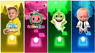 Vlad and Nikki 🆚 Cocomelon 🆚 Baby Shark 🆚 Baby Boss 🎶 Tiles Hop EDM Rush l Who Is the best ??🎯🎯