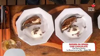 BANANA NA BRASA COM CHOCOLATE