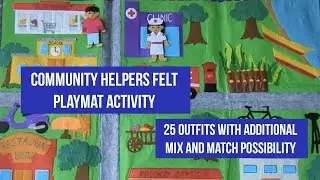 Community helpers felt playmat and dress up activity