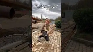 Haut mal eure Baustellentricks in die Kommentare😎 #baustelle #girl #tricks #handwerk #maurer