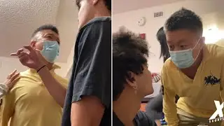 Roommate's Asian Dad Yelling At His Daughter's Boyfriend For Not Wearing A Mask. #shorts