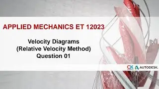 Velocity Diagram (Relative Velocity Method) Question 01 using Autocad