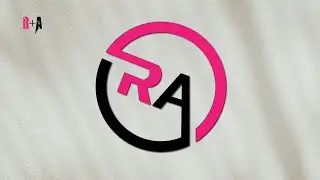 Letter R+A creative logo design for beginner with drop shadow #viralvideo #logodesign #brandidentity