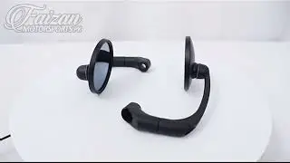 Side View Mirrors SVM11 &ndash; Rear Visibility &ndash; Round &ndash; 8mm & 10mm &ndash; 360 Rotation &ndash; Retro Cafe Racer