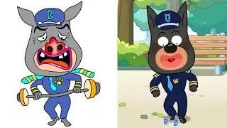 Sheriff Labrador - Police Takes Care of A Baby Funny Drawing Meme | Labrador Police Drawing Meme