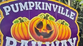 Поездка на поезде Pumpkinville Railway в Wild Adventures Georgia 2025