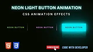 Neon Light Button Animation Effects on Hover | CSS Animation