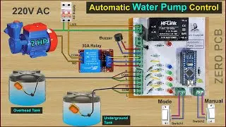 Автоматический контроллер уровня воды с использованием Arduino и поплавкового датчика для напорного бака | Проект Arduino