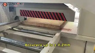Pneumatic cross cut off saw display