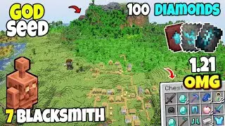 🔥Ultimate (God Seed) For Minecraft 1.21 Bedrock & PE| Seven Blacksmith Village Seed Bedrock 1.21.124
