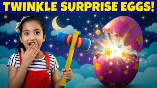 Surprise Eggs x Twinkle Twinkle Little Star Songs for Kids | learnwithchachu