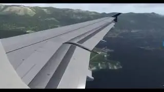 Tivat LYTV NDB rwy 14 circle to land - cabin view