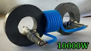 DIY create 10000w free electricity energy self running with pvc copper wire use spark plug