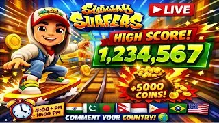 Live Playing Subway Surfers 50k Coins Target #Shorts #shortslive #viral #shortsfeed