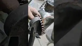 part of Restoration antique copper pot  #coppersmith #restoration #handmade