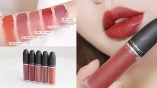 5 MAC Lipsticks Try On ( MAC #990, #991, #996, #997, #998 ) | Temi酱