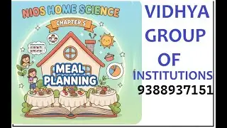 NIOS HOME SCIENCE 321 CHAPTER 5 MEAL PLANNING